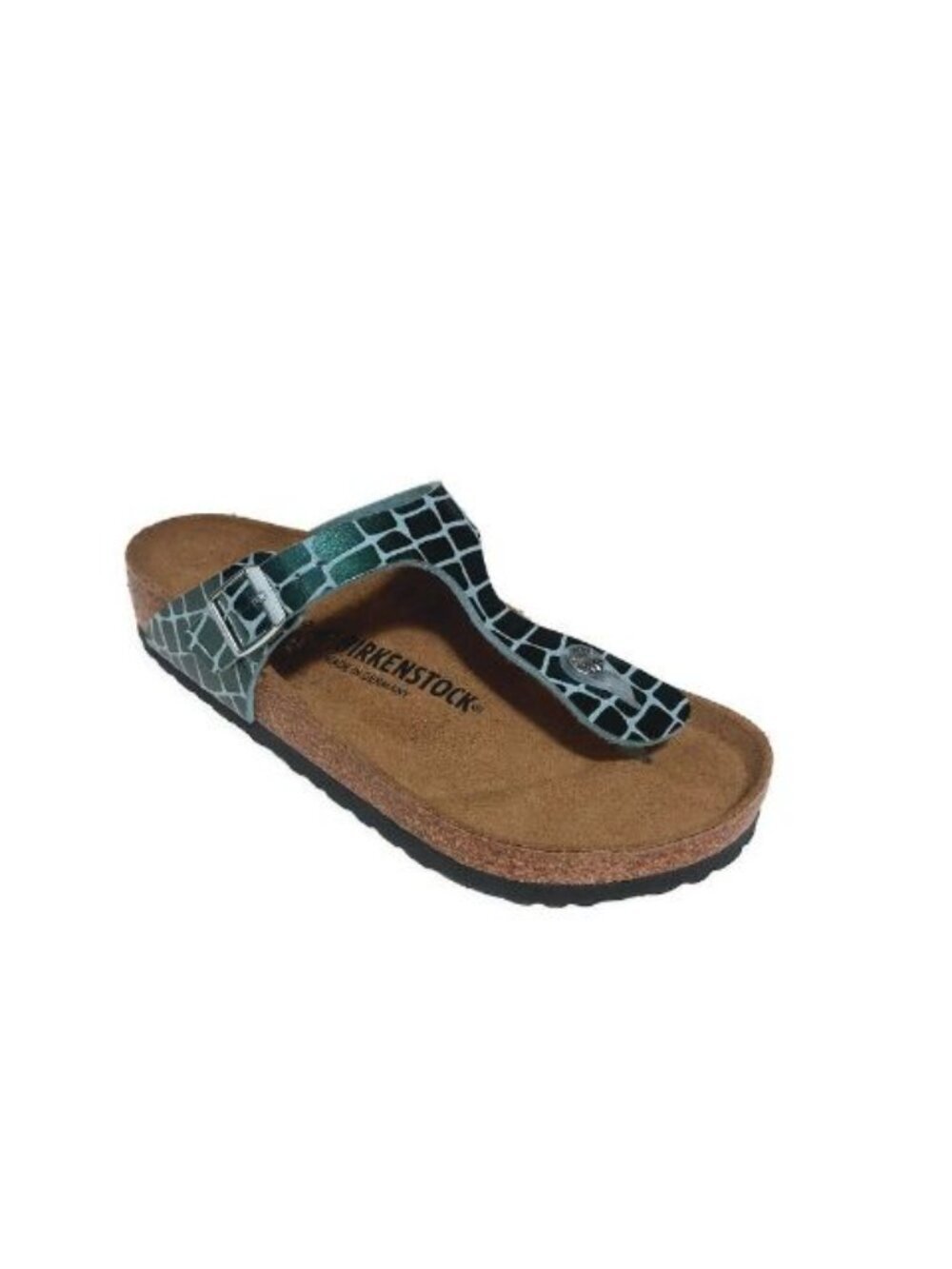Birkenstock Gizeh Womens 8 Thong Sandals Gator Gleam Ocean Breeze EU 39 Regular